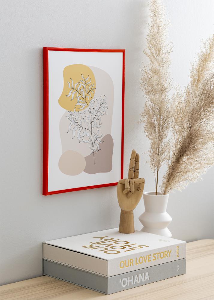 Cornice New Lifestyle Rosso brillante 30x40 cm - Passe-partout Nero 18x27 cm