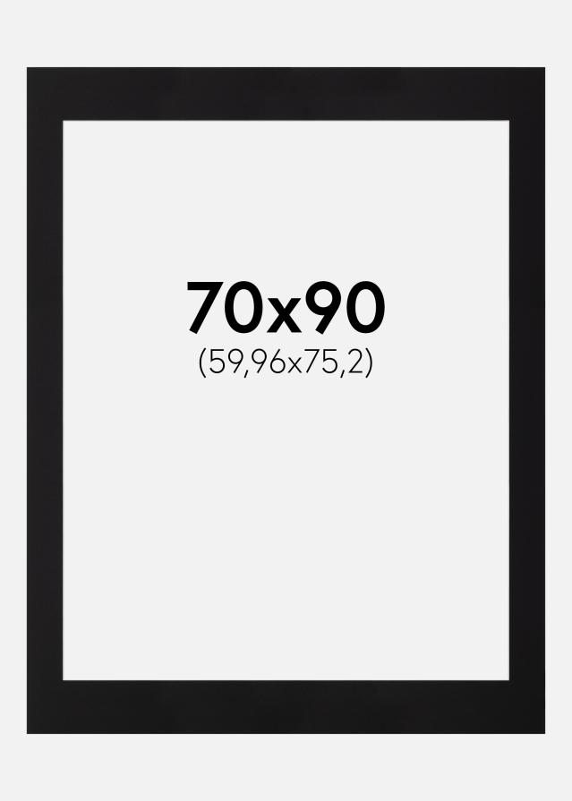 Passe-partout Nero Standard (Bordo interno bianco) 70x90 cm (59,96x75,2)