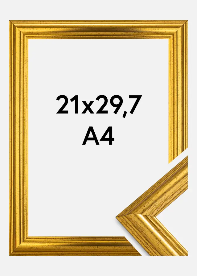 Cornice Västkusten Vetro acrilico Oro 21x29,7 cm (A4)