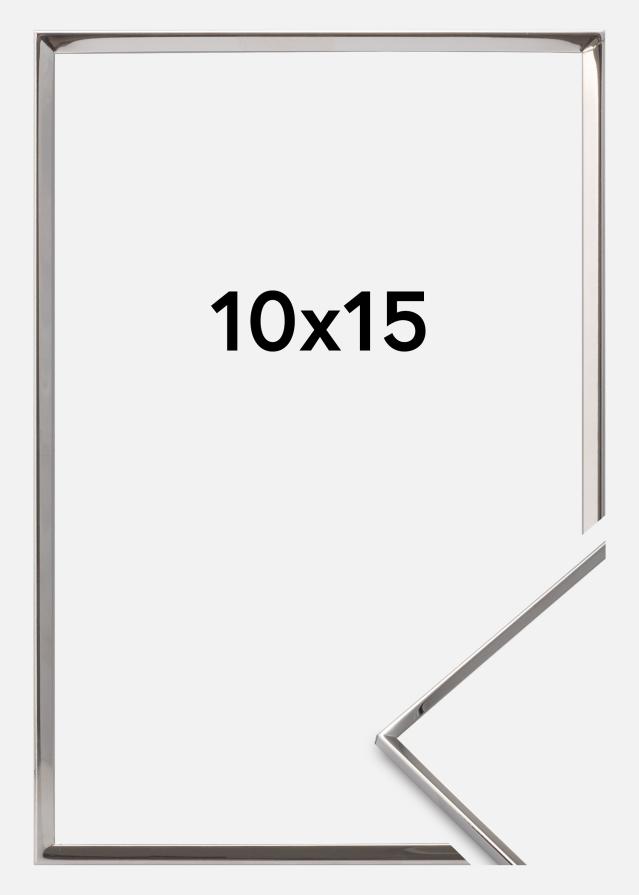 Cornice Liscio Metallo Argento 10x15 cm