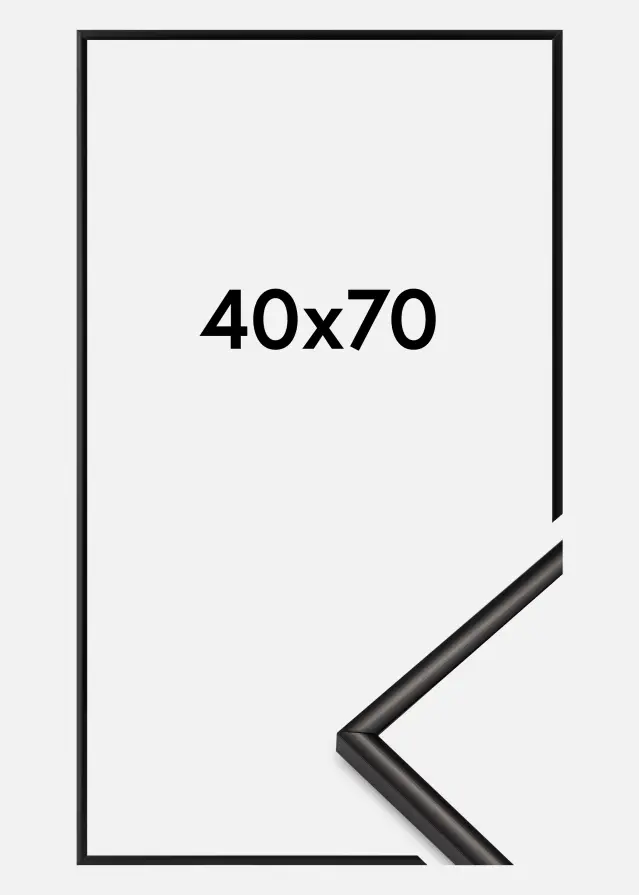 Cornice New Lifestyle Vetro acrilico Nero opaco 40x70 cm