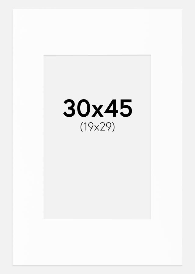 Passe-partout Canson Bianco (Bordo interno bianco) 30x45 cm (19x29)