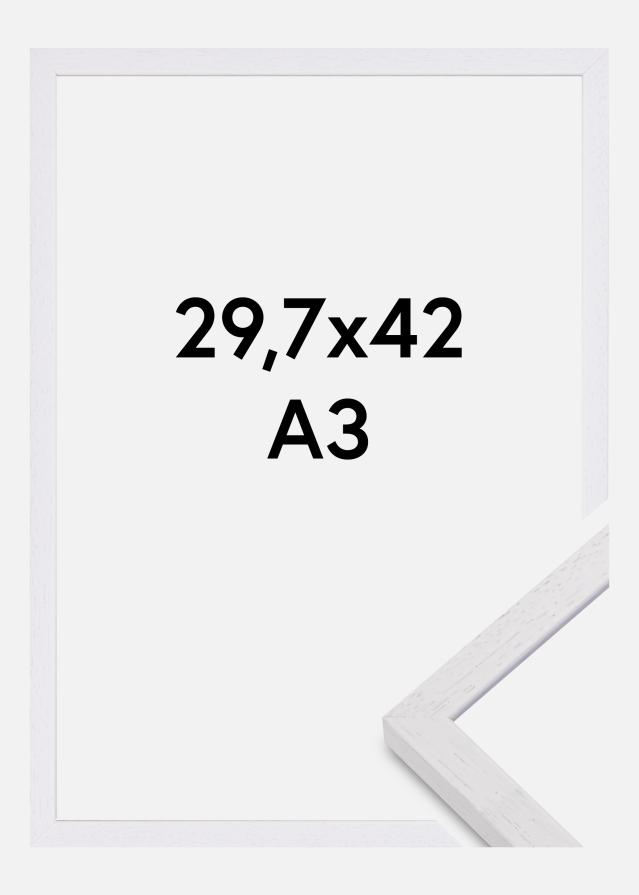 Cornice Glendale Opaco Vetro antiriflesso Bianco 29,7x42 cm (A3)
