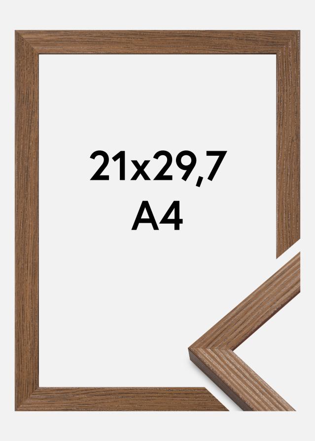 Cornice Fiorito Vetro acrilico Rovere scuro 21x29,7 cm (A4)