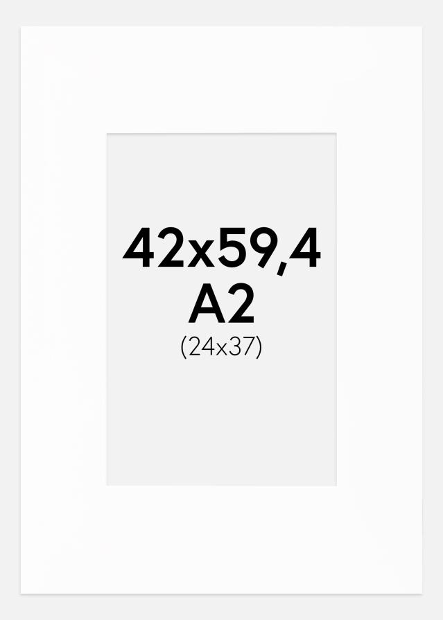 Passe-partout Canson Bianco (Bordo interno bianco) 42x59,4 cm (24x37)