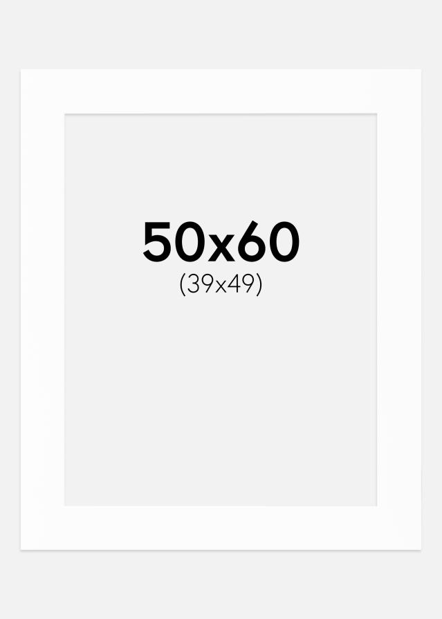 Passe-partout Canson Bianco (Bordo interno bianco) 50x60 cm (39x49)