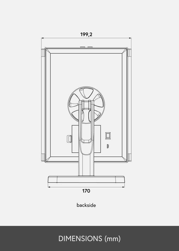 KAILA Specchio per trucco Fold II Nero - 38x25 cm