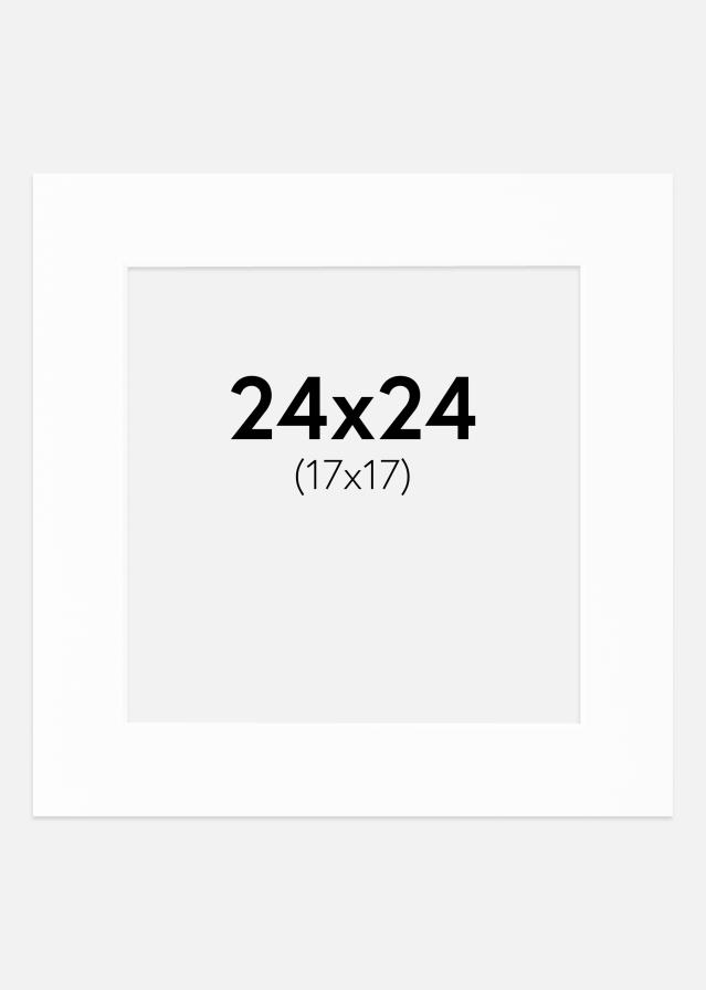 Passe-partout Canson Bianco (Bordo interno bianco) 24x24 cm (17x17)