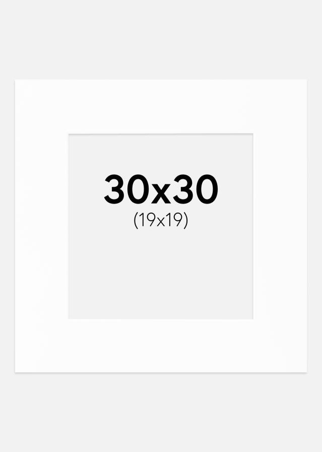 Passe-partout Canson Bianco (Bordo interno bianco) 30x30 cm (19x19)