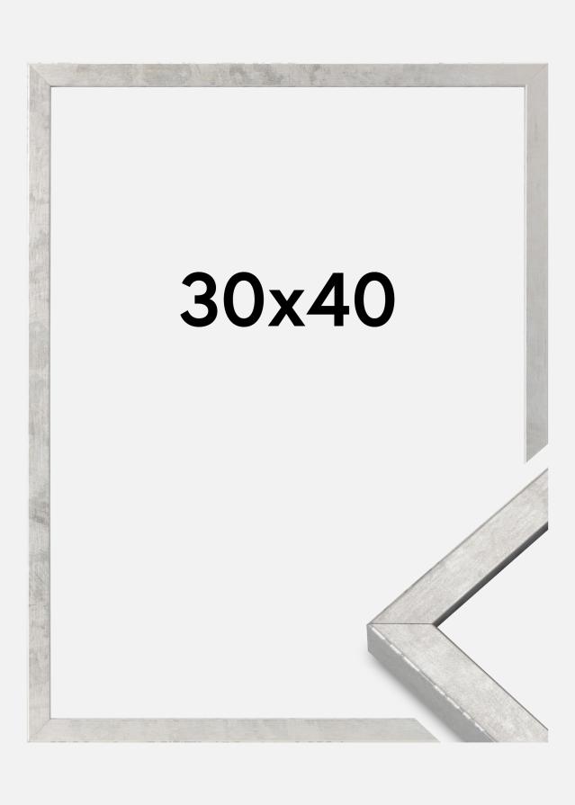 Cornice Ares Vetro Acrilico Argento 30x40 cm