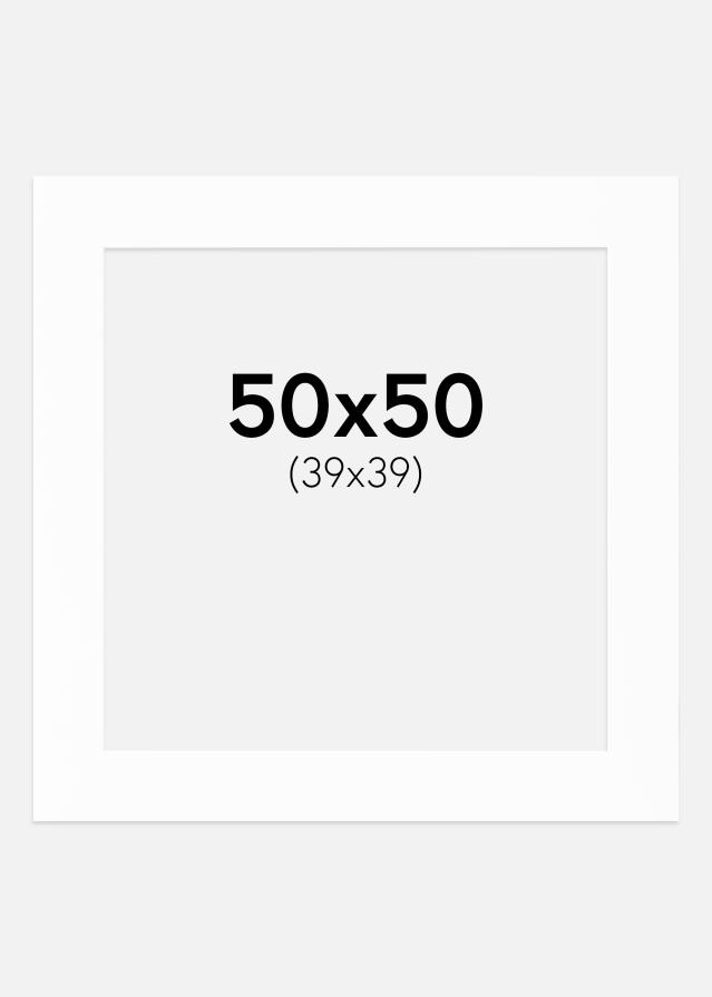 Passe-partout Canson Bianco (Bordo interno bianco) 50x50 cm (39x39)