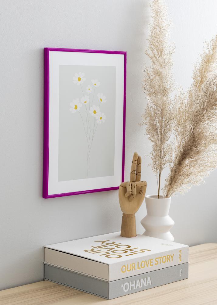 Cornice New Lifestyle Fuchsia 30x40 cm - Passe-partout Nero 21x29,7 cm (A4)