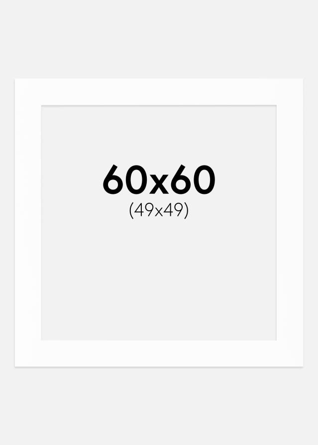 Passe-partout Canson Bianco (Bordo interno bianco) 60x60 cm (49x49)