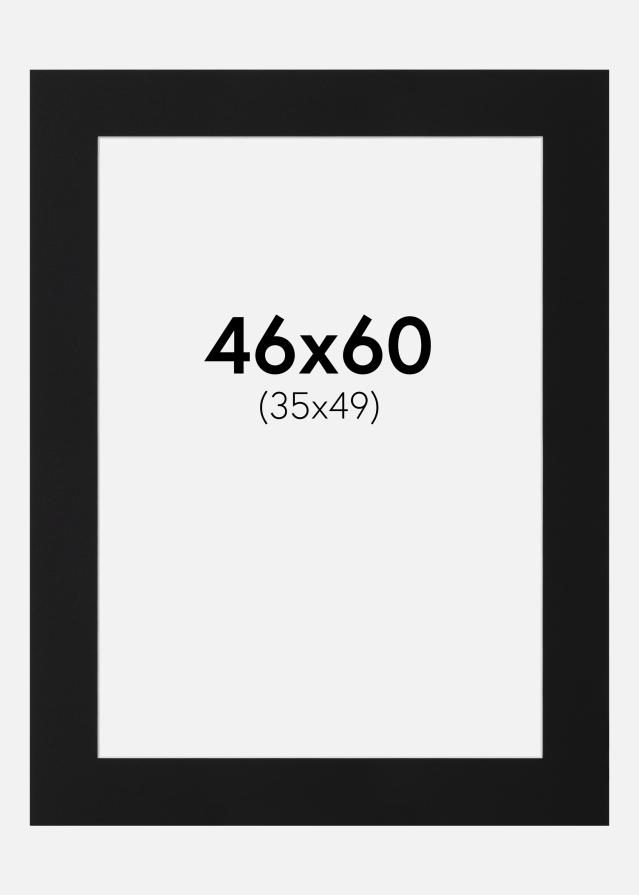 Passe-partout Nero Standard (Bordo interno bianco) 46x60 cm (35x49)