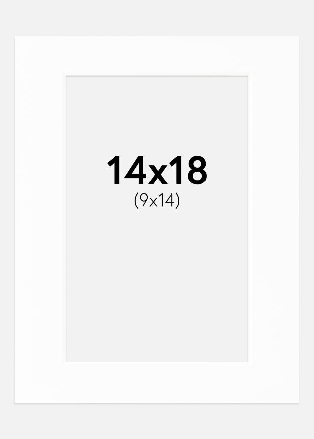 Passe-partout Canson Bianco (Bordo interno bianco) 14x18 cm (9x14)