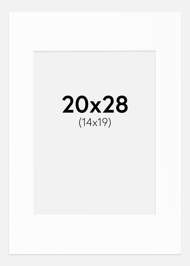 Passe-partout Canson Bianco (Bordo interno bianco) 20x28 cm (14x19)
