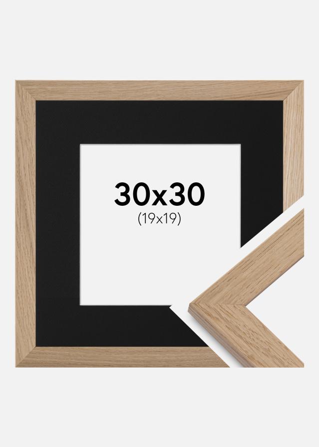 Cornice Trendline Rovere 30x30 cm - Passe-partout Nero 20x20 cm