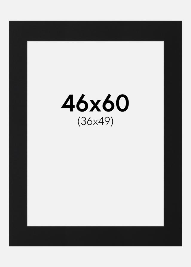 Passe-partout Nero Standard (Bordo interno bianco) 46x60 cm (36x49)