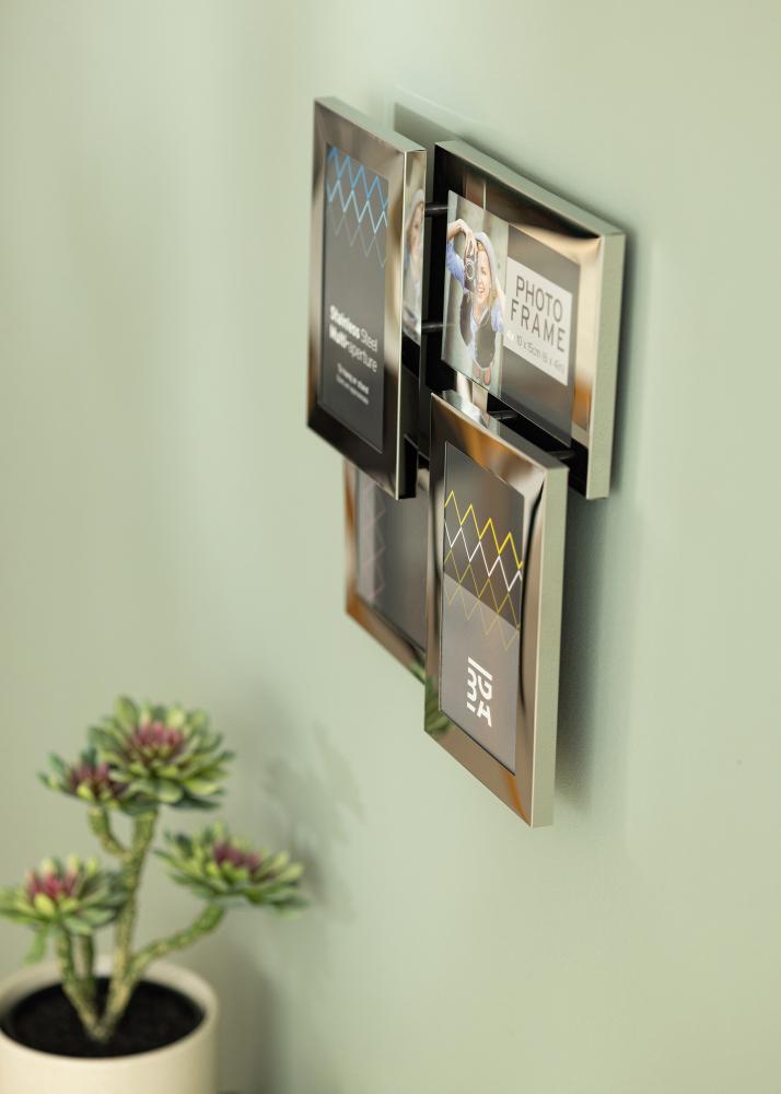 Stainless Steel Cornici multiple Argento - 4 Immagini