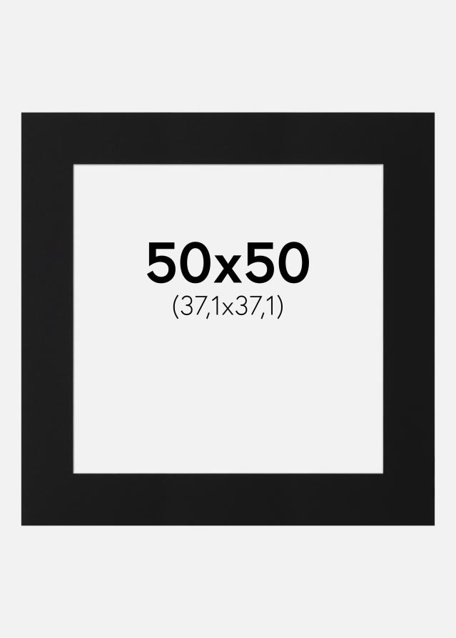 Passe-partout Nero Standard (Bordo interno bianco) 50x50 cm (37,1x37,1)