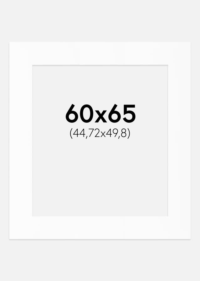 Passe-partout Bianco Standard (Bordo interno bianco) 60x65 cm (44,72x49,8)