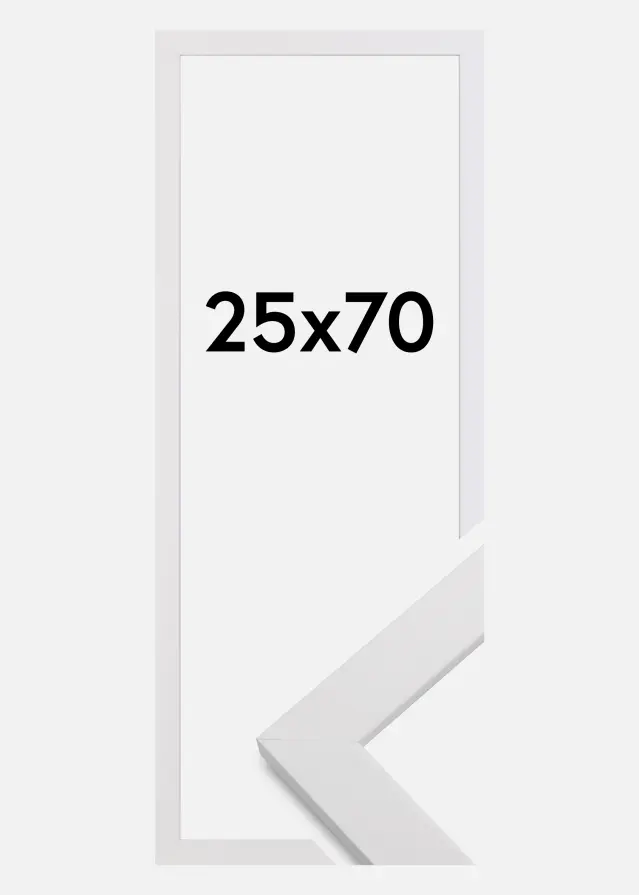 Cornice White Wood Vetro acrilico 25x70 cm