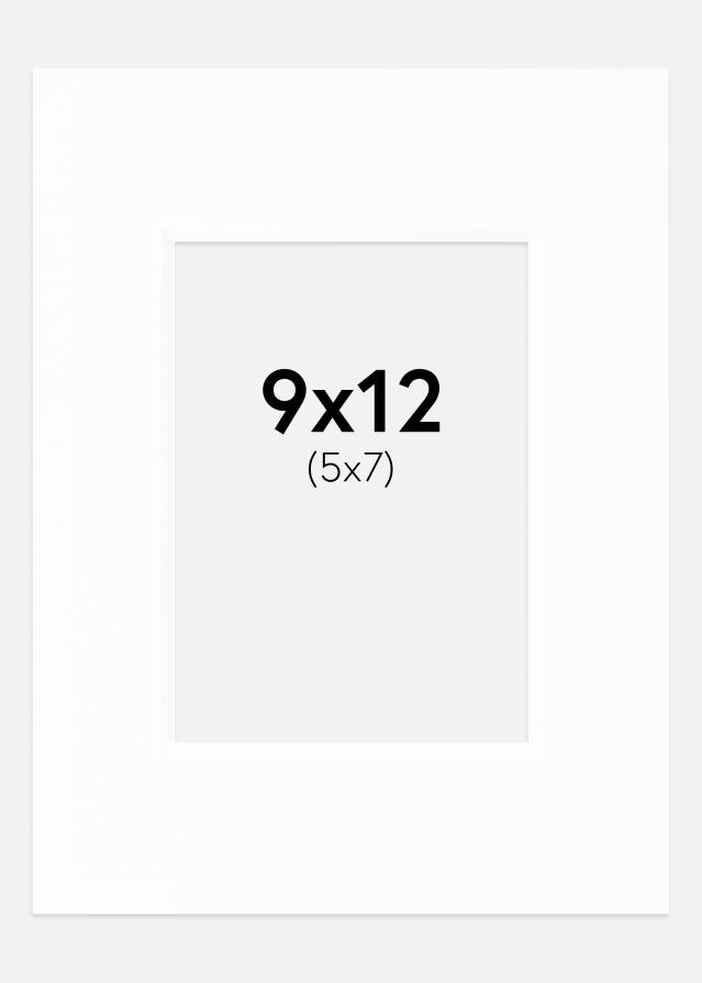 Passe-partout Canson Bianco (Bordo interno bianco) 9x12 cm (5x7)