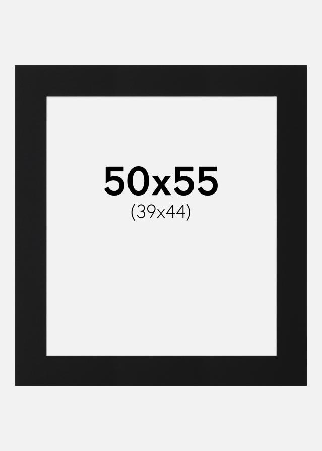 Passe-partout Nero Standard (Bordo interno bianco) 50x55 cm (39x44)