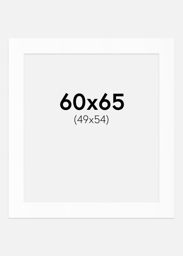 Passe-partout Bianco Standard (Bordo interno bianco) 60x65 cm (49x54)