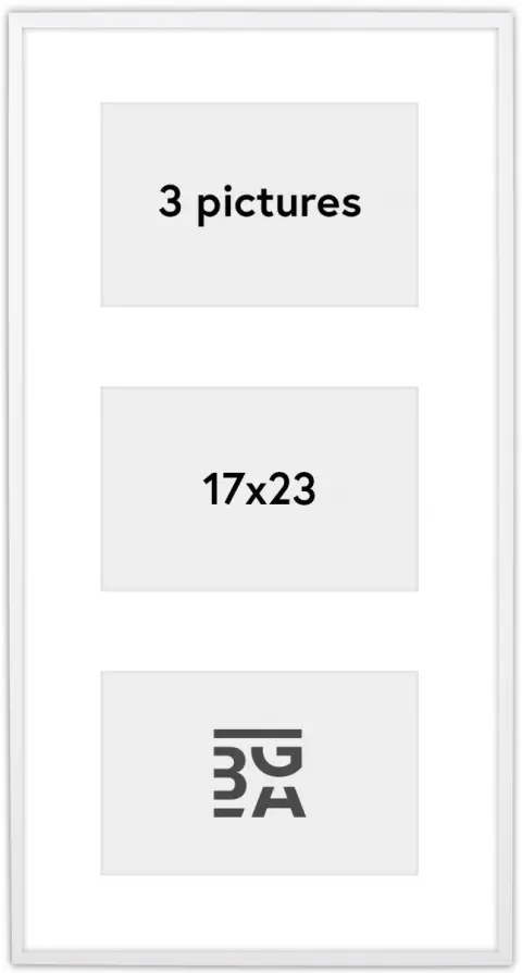 Edsbyn Cornici multiple XIX Bianco - 3 Immagini (17x23 cm)