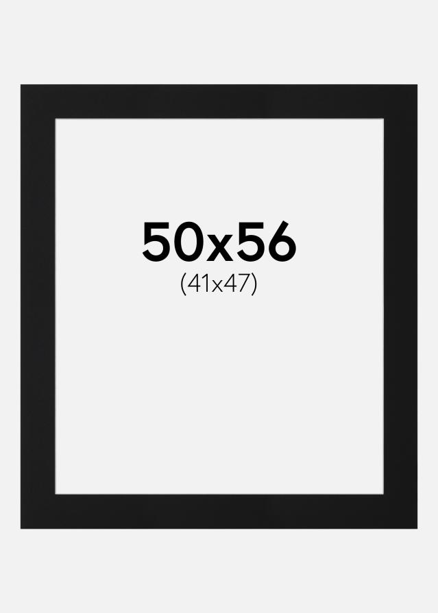 Passe-partout Nero Standard (Bordo interno bianco) 50x56 cm (41x47)