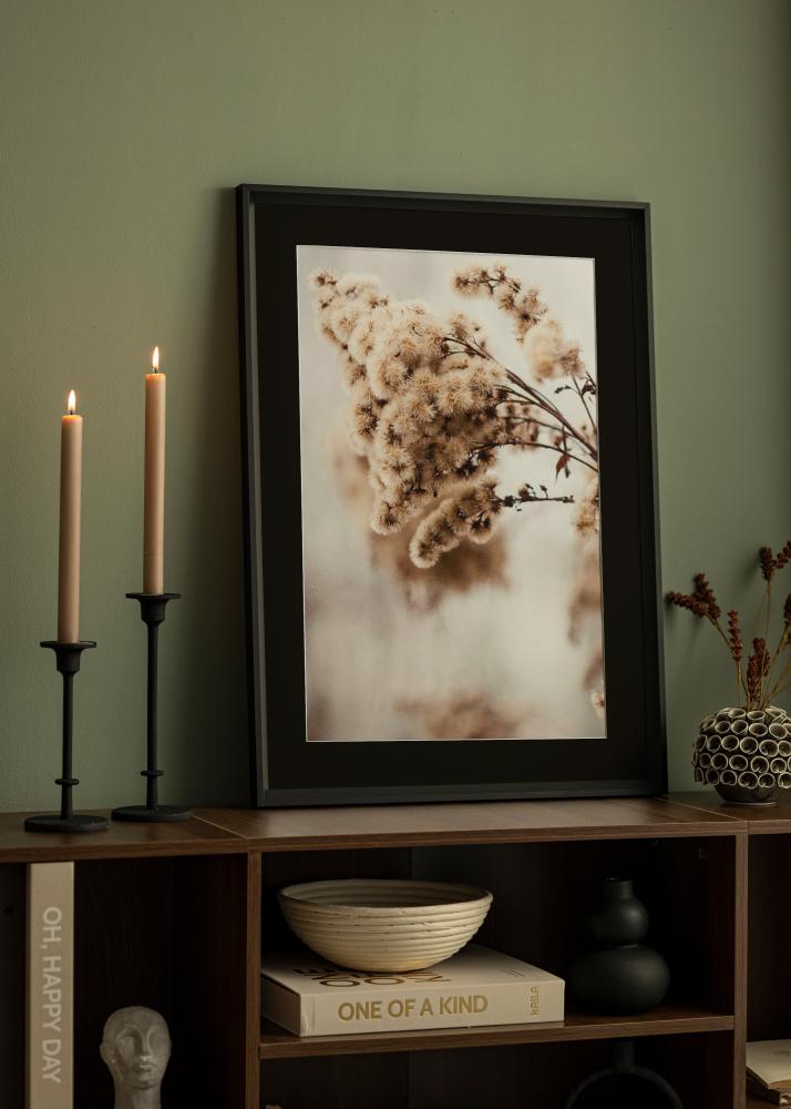 Cornice Globe Nero 50x60 cm - Passe-partout Nero 35x45 cm