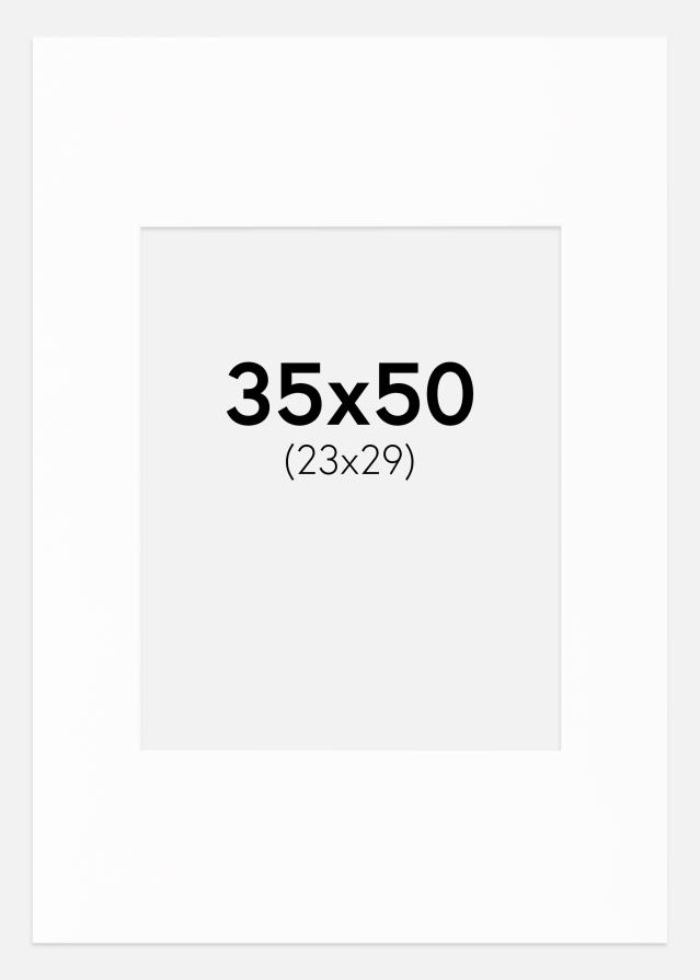 Passe-partout Canson Bianco (Bordo interno bianco) 35x50 cm (23x29)