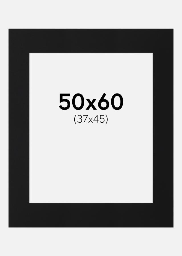 Passe-partout Nero Standard (Bordo interno bianco) 50x60 cm (37x45)