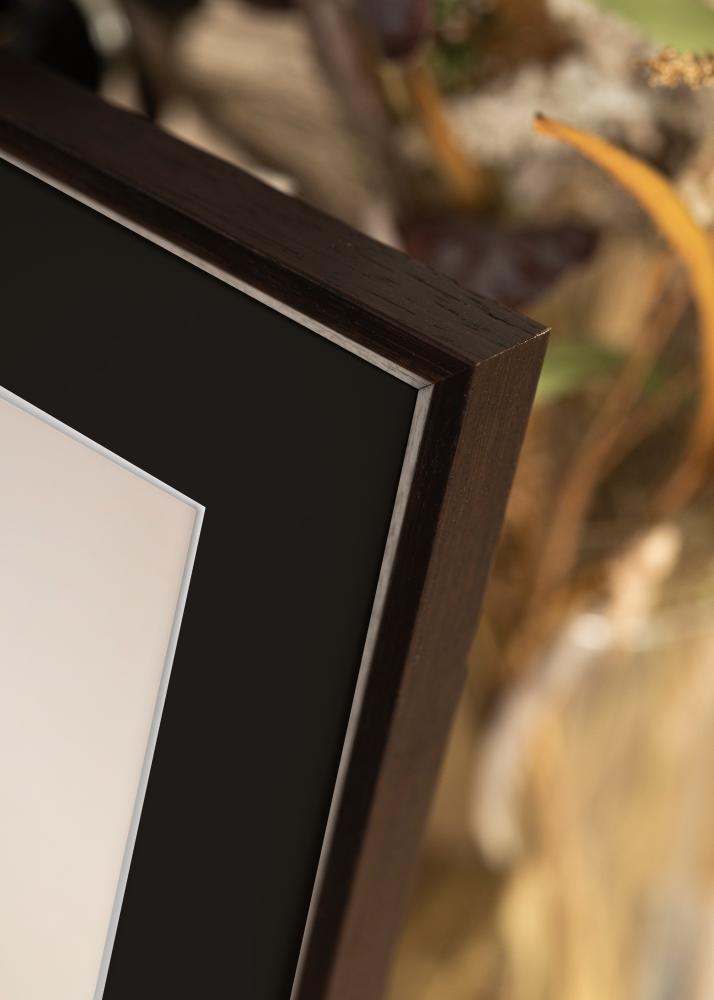 Cornice Globe Espresso 40x40 cm - Passe-partout Nero 30x30 cm