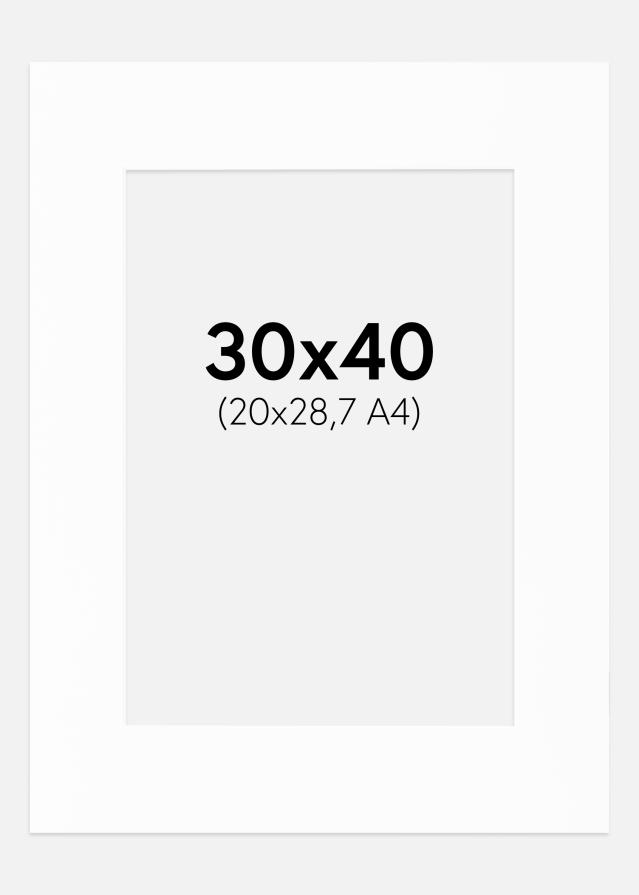 Passe-partout Canson Bianco (Bordo interno bianco) 30x40 cm (20x28,7)