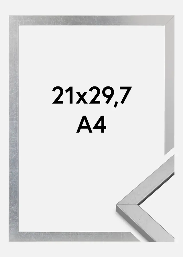 Cornice Minerva Acrilico Argento 21x29,7 cm (A4)