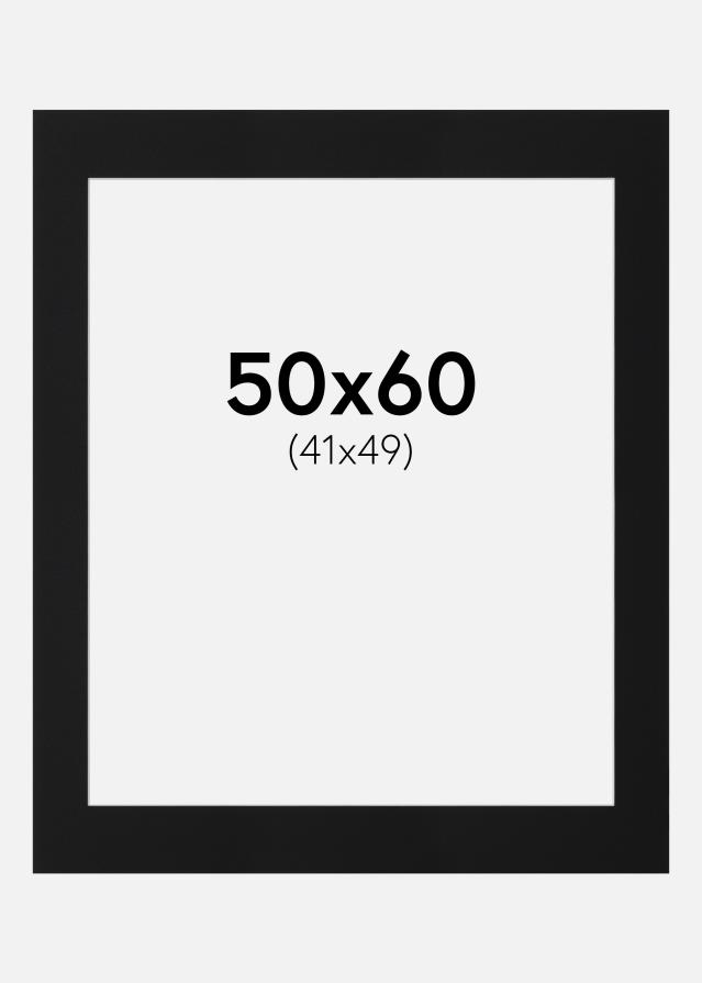 Passe-partout Nero Standard (Bordo interno bianco) 50x60 cm (41x49)