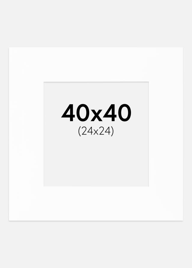 Passe-partout Canson Bianco (Bordo interno bianco) 40x40 cm (24x24)