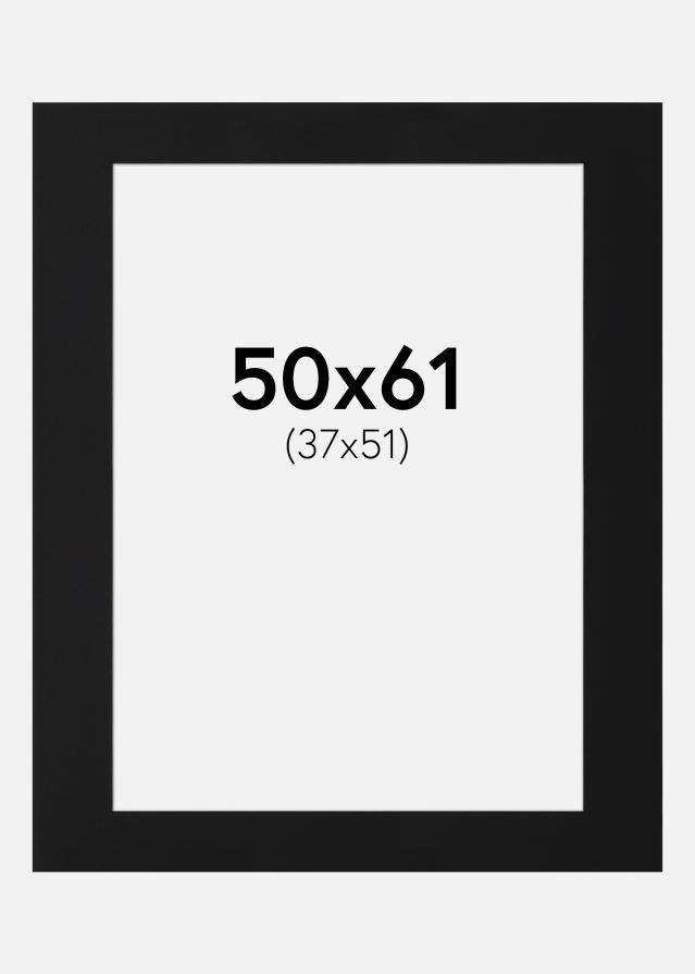 Passe-partout Nero Standard (Bordo interno bianco) 50x61 cm (37x51)