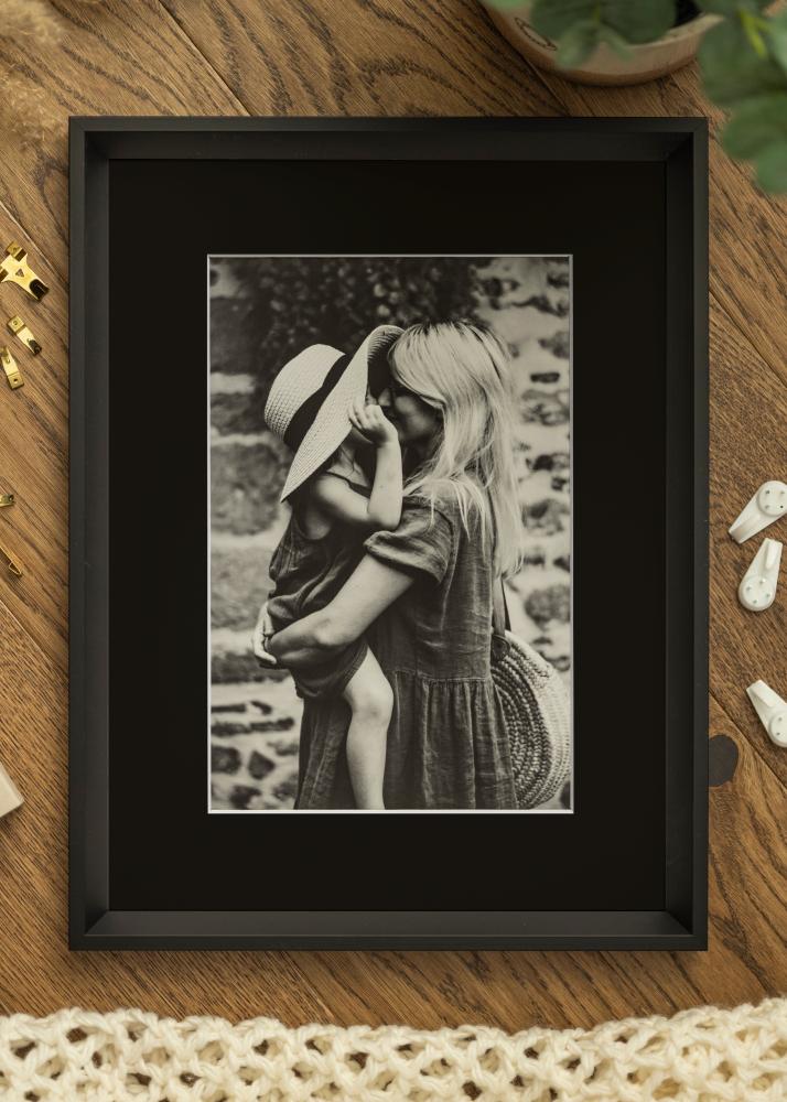 Cornice Globe Nero 50x60 cm - Passe-partout Nero 35x45 cm