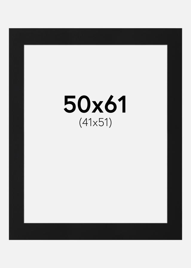 Passe-partout Nero Standard (Bordo interno bianco) 50x61 cm (41x51)