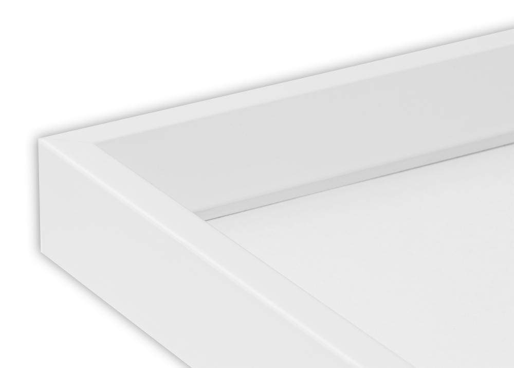 Cornice Globe Bianco 40x100 cm - Passe-partout Nero 30x91 cm