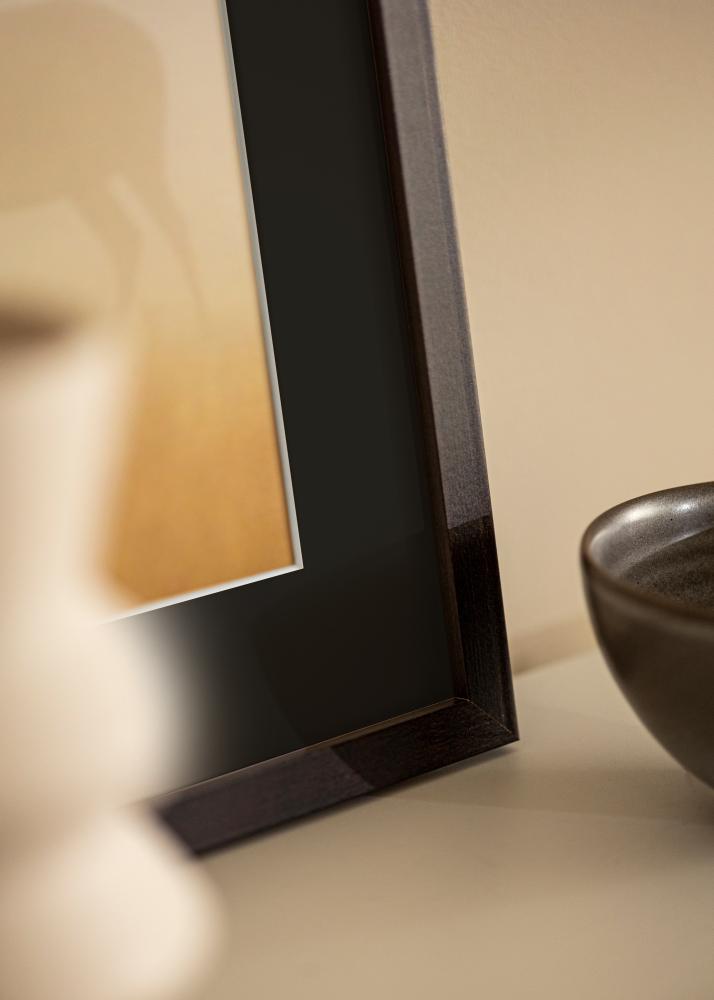 Cornice Selection Noce 40x50 cm - Passe-partout Nero 29,7x42 cm (A3)