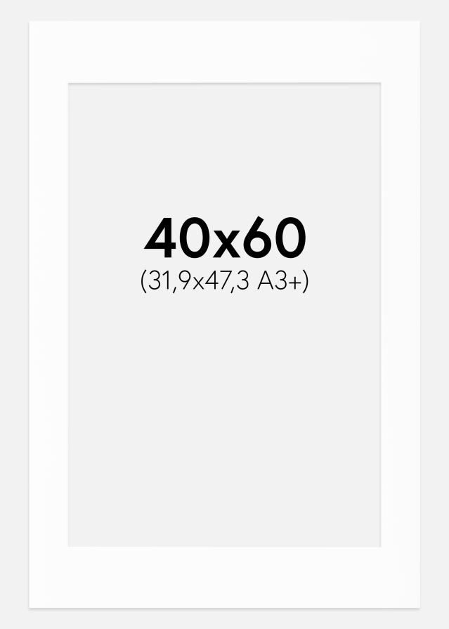 Passe-partout Canson Bianco (Bordo interno bianco) 40x60 cm (31,9x47,3 - A3+)