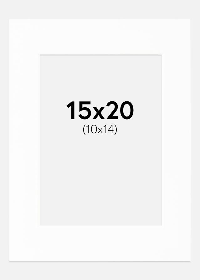 Passe-partout Canson Bianco (Bordo interno bianco) 15x20 cm (10x14)