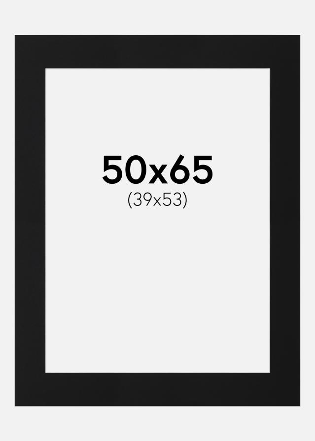 Passe-partout Nero Standard (Bordo interno bianco) 50x65 cm (39x53)