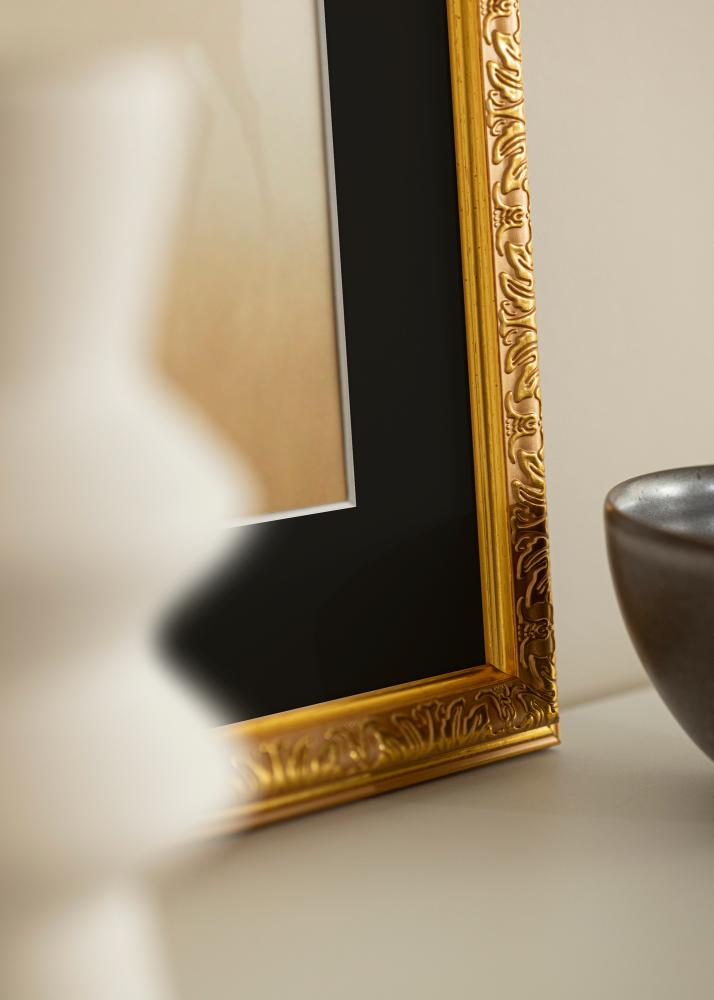 Cornice Nostalgia Oro 35x45 cm - Passe-partout Nero 11x14 inches
