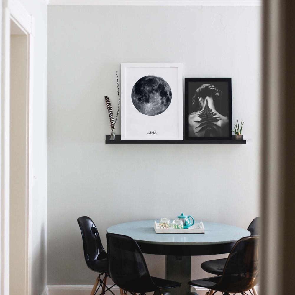 Mensola per quadri Nero 90 cm