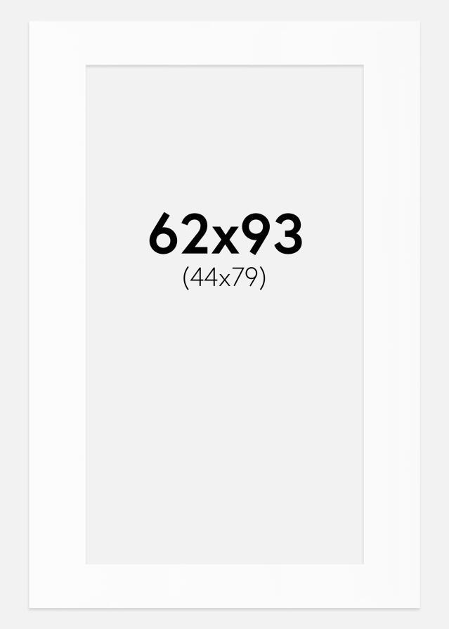 Passe-partout Bianco Standard (Bordo interno bianco) 62x93 cm (44x79)